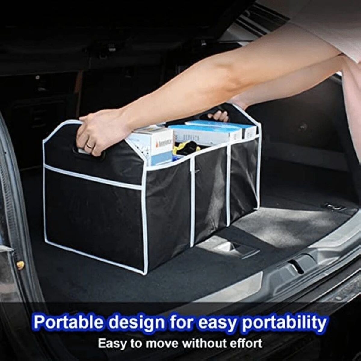 Foldable Trunk Organizer in-use view