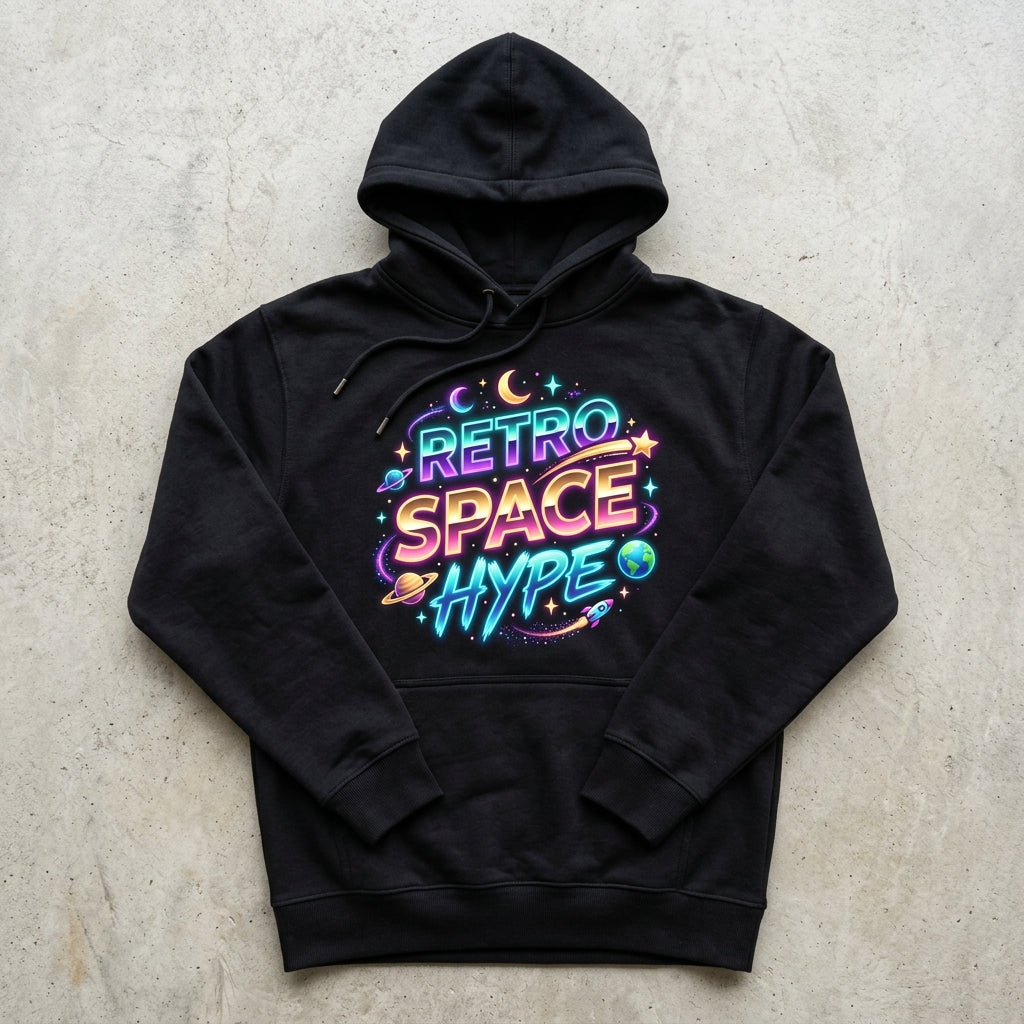Retro Space Hype Premium Hoodie